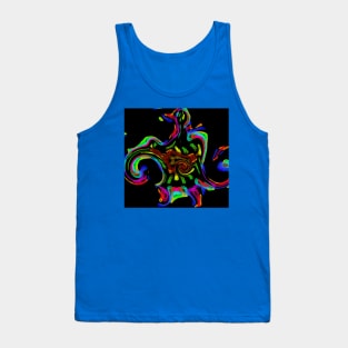 Neon Rainbow - Disco Duck Tank Top